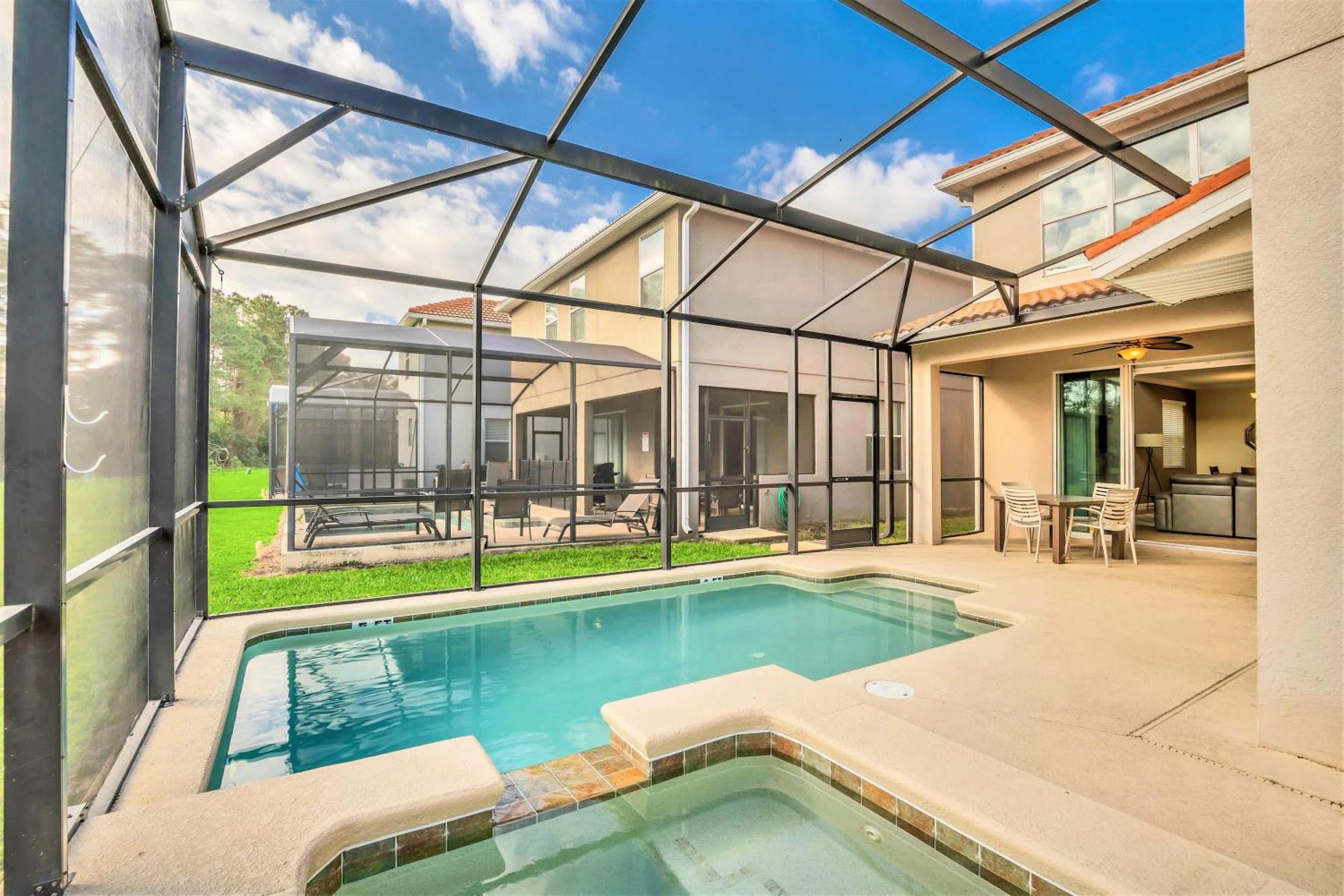 Near Disney - 5Br Home- Games Pool Hot Tub & Bbq Kissimmee Extérieur photo